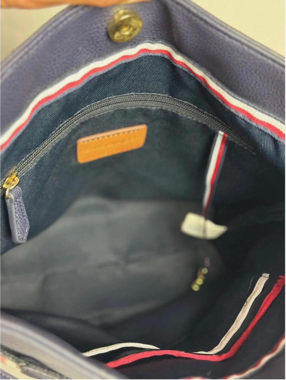 Tommy Hilfiger Womens Blue‎ Leather Hobo Shoulder Handbag - Picture 3 of 5